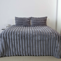 Покривало ТЕП "PLUSH BLISS" сіре, 240x260