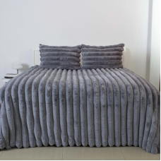 Покривало ТЕП "PLUSH BLISS" сіре, 240x260