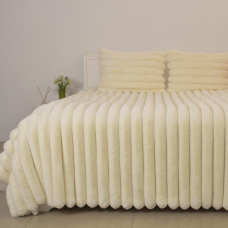 Покривало ТЕП "PLUSH BLISS" з наволочками, молочне, 240x260