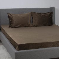 Простирадло ТЕП "VELOUR" з резинкою шоколадне, 160x200