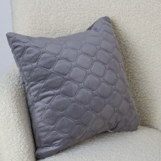 Наволочка декоративна ТЕП "VELOUR" 45*45 см з замком Сірий, 45x45