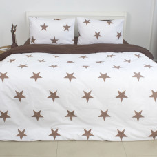 Комплект постільної білизни ТЕП Happy Sleep Chocolate Stars ранфорс