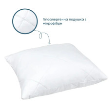 Подушка 40x40 з мікрофібри гіпоалергенна ТЕП
