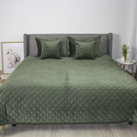 Покривало ТЕП VELOUR велюрове, 240x260 см, ромб круглий