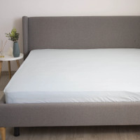 Простирадло на резинці Light Blue 160x200 з ранфорсу
