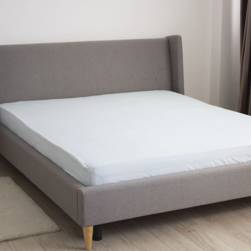 Простирадло на резинці Light Blue 160x200 з ранфорсу