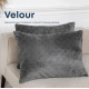 Декоративна велюрова подушка ТЕП VELOUR сіра 50×70 см