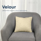 Декоративна велюрова подушка ТЕП VELOUR бежева, 45×45 см