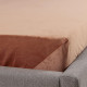 Простирадло на резинці ТЕП Velour, велюр, капучино, 90х200 см