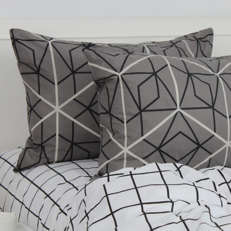 Комплект наволочок "ТЕП" скрутка Quadro Stars grey FR, 50x70