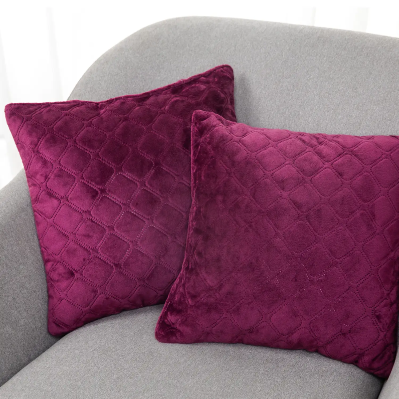 Подушка декоративна "VELOUR" Бордова, 40x40