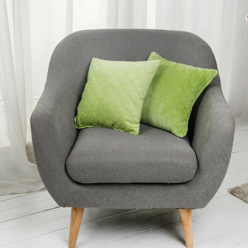 Подушка декоративна "VELOUR" Салатова, 40x40