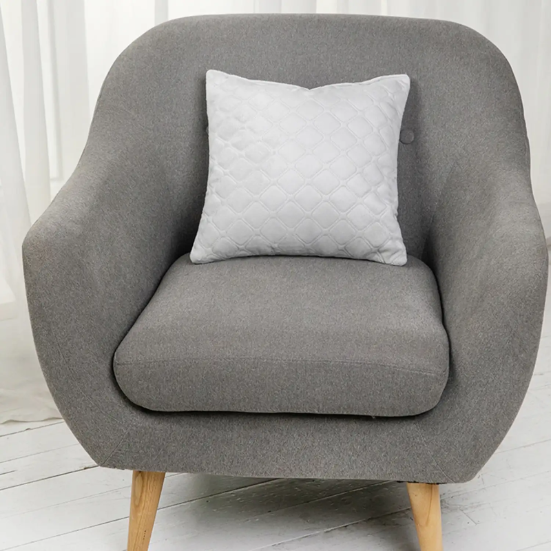 Подушка декоративна "VELOUR" Світло-сіра, 40x40