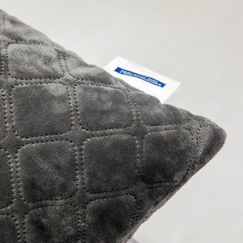 Подушка декоративна "VELOUR" Сіра, 40x40