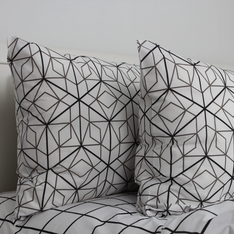 Комплект наволочок "ТЕП" скрутка Quadro Stars grey Rev, 70x70