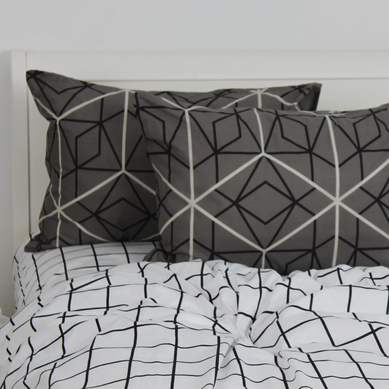 Комплект наволочок "ТЕП" скрутка Quadro Stars grey FR, 70x70