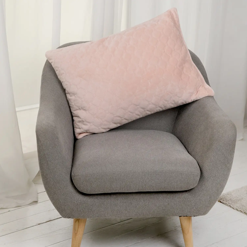 Подушка декоративна "VELOUR" Пудрова, 45x45