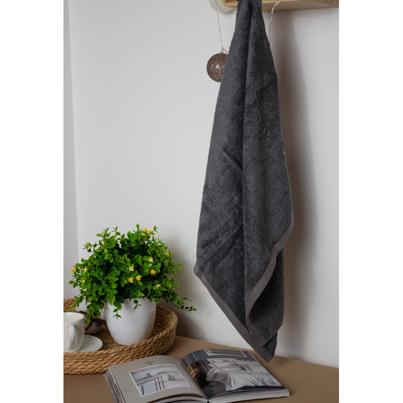 Рушник "Aurora" (450 г/м2) Dark grey, 70x140