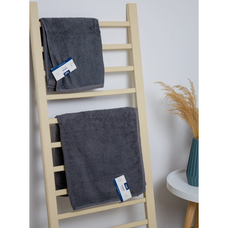 Рушник "Aurora" (450 г/м2) Dark grey, 70x140