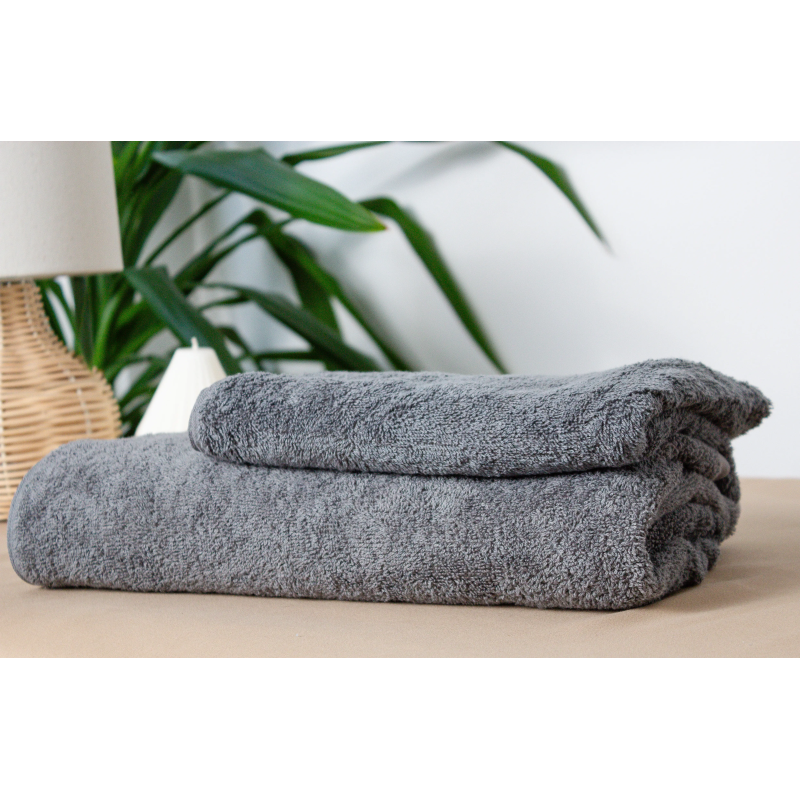 Рушник "Aurora" (450 г/м2) Dark grey, 70x140