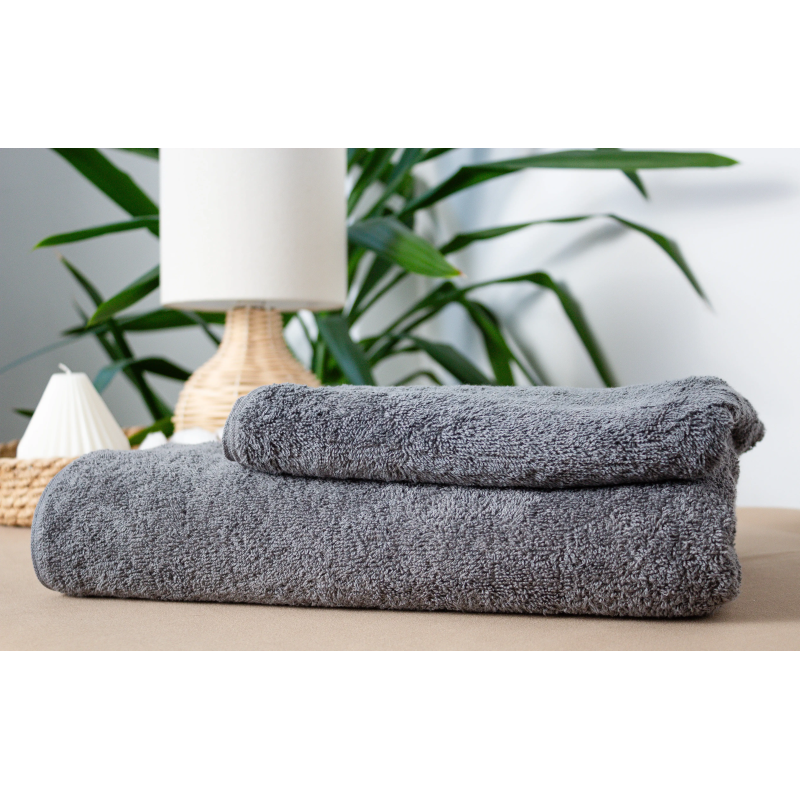 Рушник "Aurora" (450 г/м2) Dark grey, 70x140