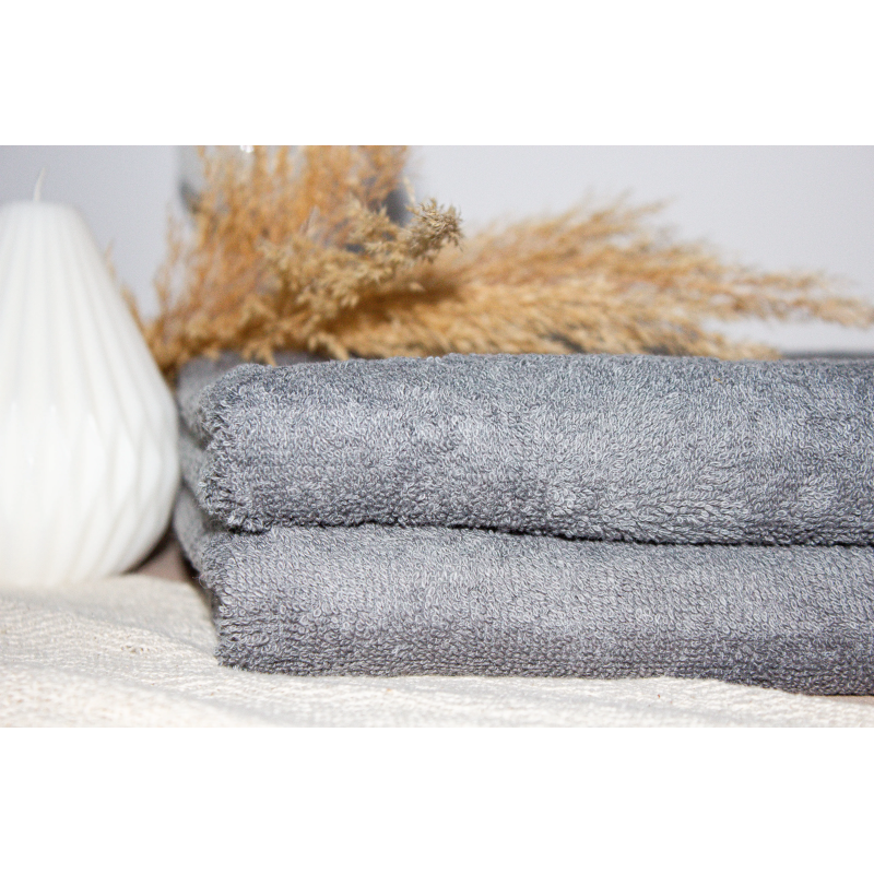 Рушник "Aurora" (450 г/м2) Dark grey, 70x140