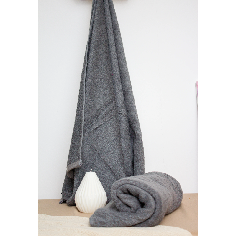 Рушник "Aurora" (450 г/м2) Dark grey, 70x140