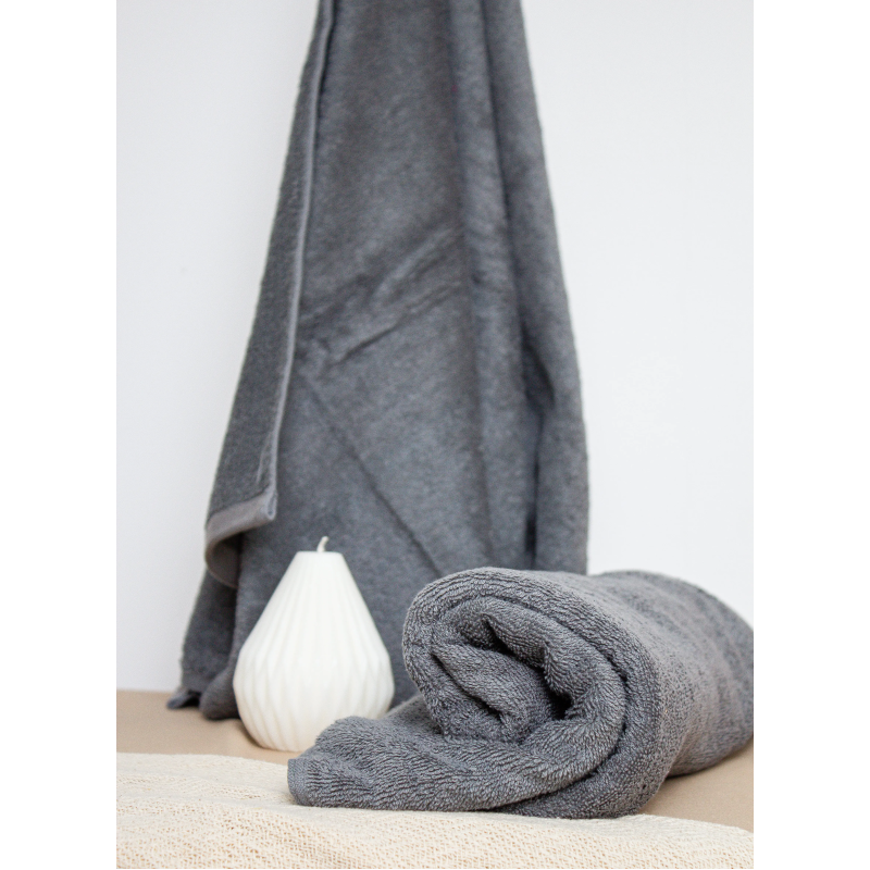 Рушник "Aurora" (450 г/м2) Dark grey, 70x140