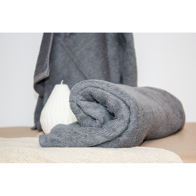 Рушник "Aurora" (450 г/м2) Dark grey, 70x140