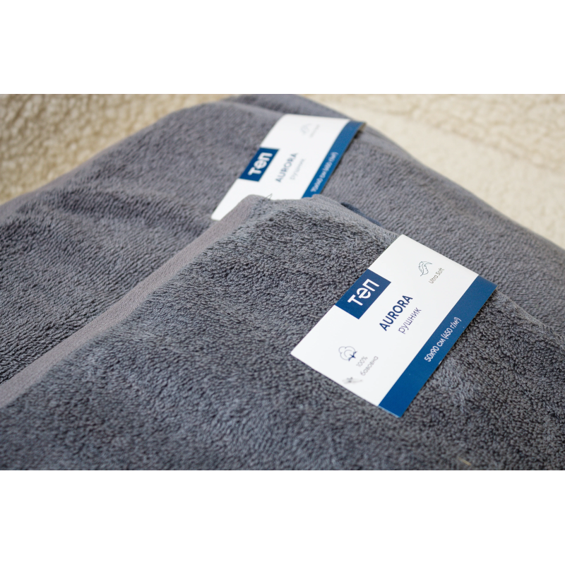 Рушник "Aurora" (450 г/м2) Dark grey, 70x140