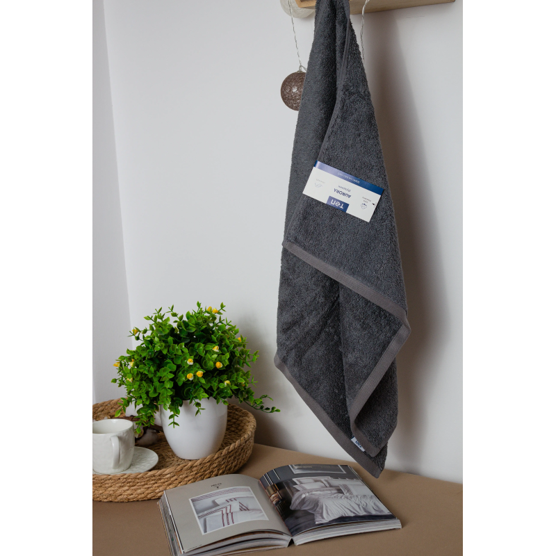 Рушник "Aurora" (450 г/м2) Dark grey, 70x140