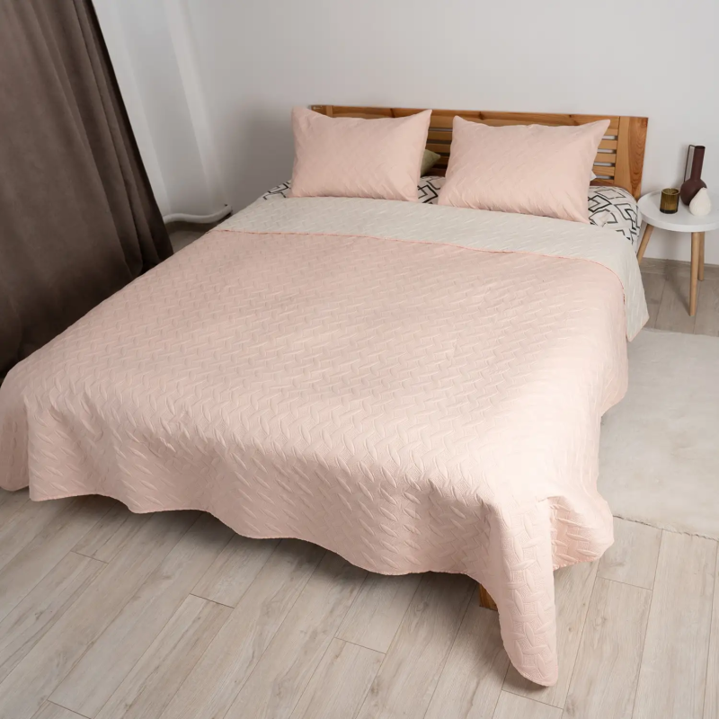 Покривало ТЕП "VINTAGE" наволочка 50*70 см Пудрове/Вінтаж, 150x210