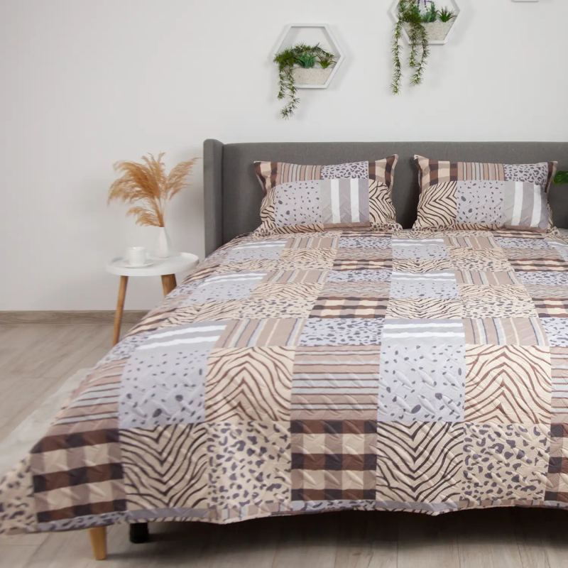 Покривало ТЕП "PROVENCE" наволочка 50*70 см Сафарі, 150x210