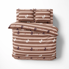 Постільна білизна ТЕП "Soft dreams" Line Brown, 70x70, полуторна