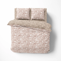 Постільна білизна ТЕП "Soft dreams" Beige and White, 70х70, полуторна