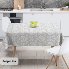 Скатертина "Panama" водовідштовхуюча Beige Lilia, 160x200