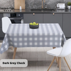 Скатертина "Panama" водовідштовхуюча Dark Gray Check, 160x200
