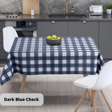 Скатертина "Panama" водовідштовхуюча Dark Blue Check, 160x200