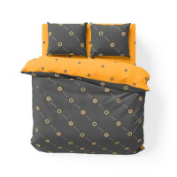 Комплект постільної білизни ТЕП "Soft dreams" Grey and Orange, двоспальна