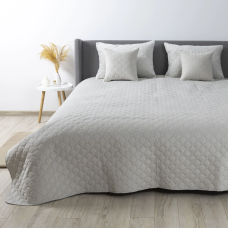 Покривало ТЕП "VELOUR" Світло-сіре/Ромб круглий, 150x210