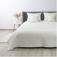 Покривало ТЕП "VELOUR" Молочне/Ромб круглий, 150x210
