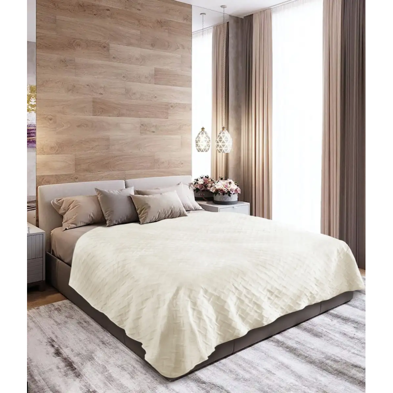Покривало ТЕП "VELOUR" Молочне, 150x210