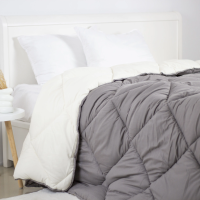 Ковдра FRIENDLY "ALASKA" Темно-сіре/молочне, 180x205