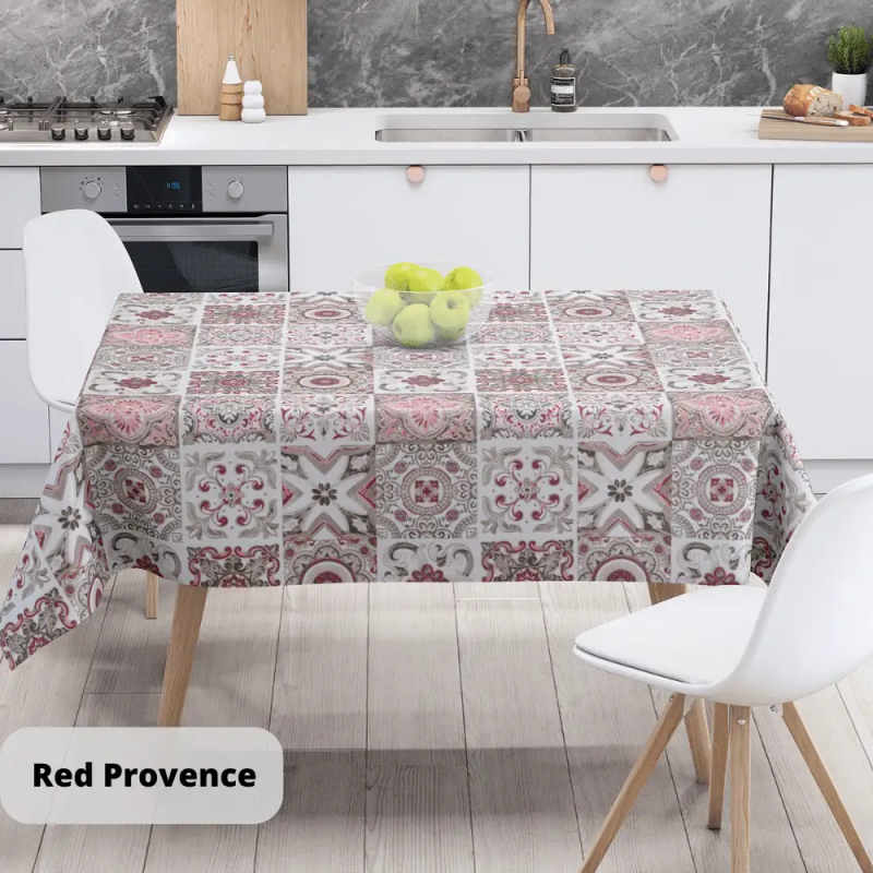 Скатертина "Panama" водовідштовхуюча Red Provence, 180x220