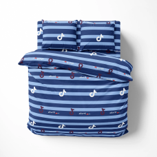 Постільна білизна ТЕП "Soft dreams" Line Blue, 70x70, євро