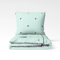 Постільна білизна ТЕП "Happy Sleep" Mint&Grey Hearts, 50x70, євро