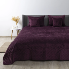 Покривало ТЕП "VELOUR" Бордо/Ромб круглий, 220x240
