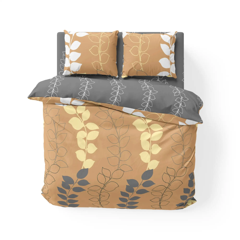 Комплект постільної білизни ТЕП "Soft dreams" Grey Leaf, сімейна