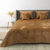 Покривало ТЕП "VELOUR" Кофейне/Ромб круглий, 240x260