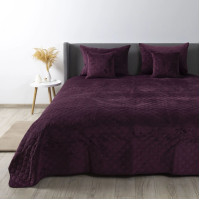Покривало ТЕП "VELOUR" Бордо/Ромб круглий, 240x260